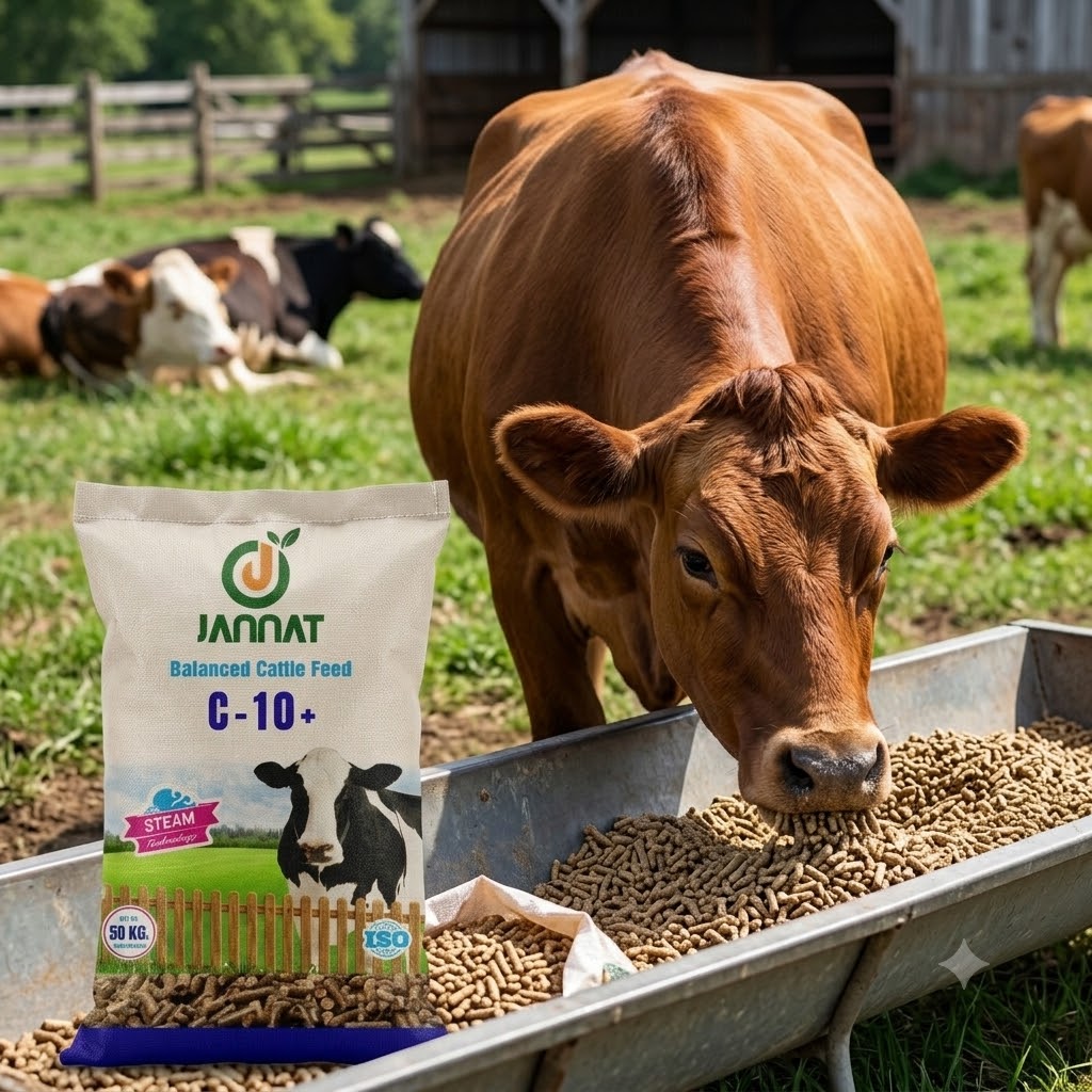 C-10+ cattle feed in use